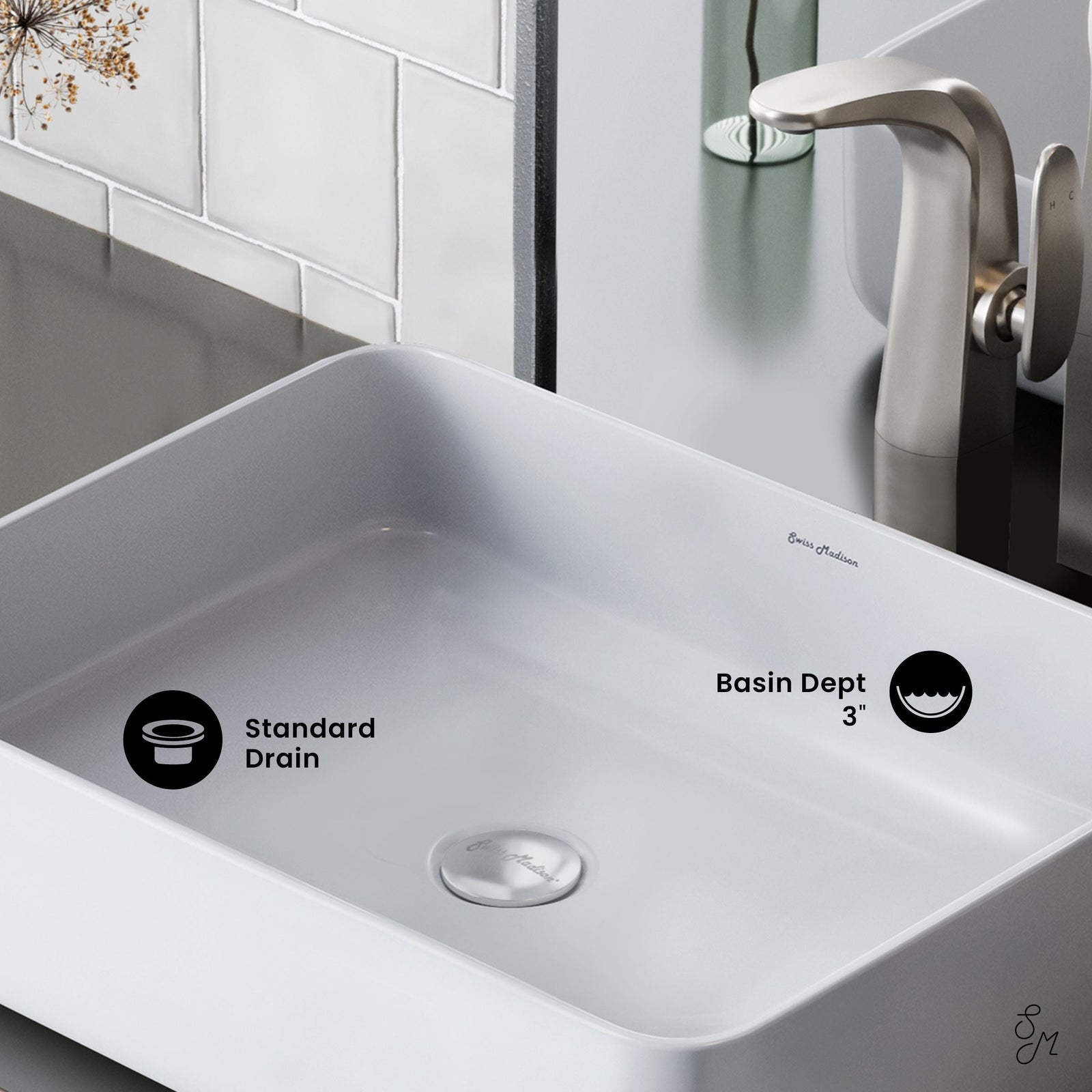 Concorde Rectangle Ceramic Vessel Sink X0Q7 - product image 6