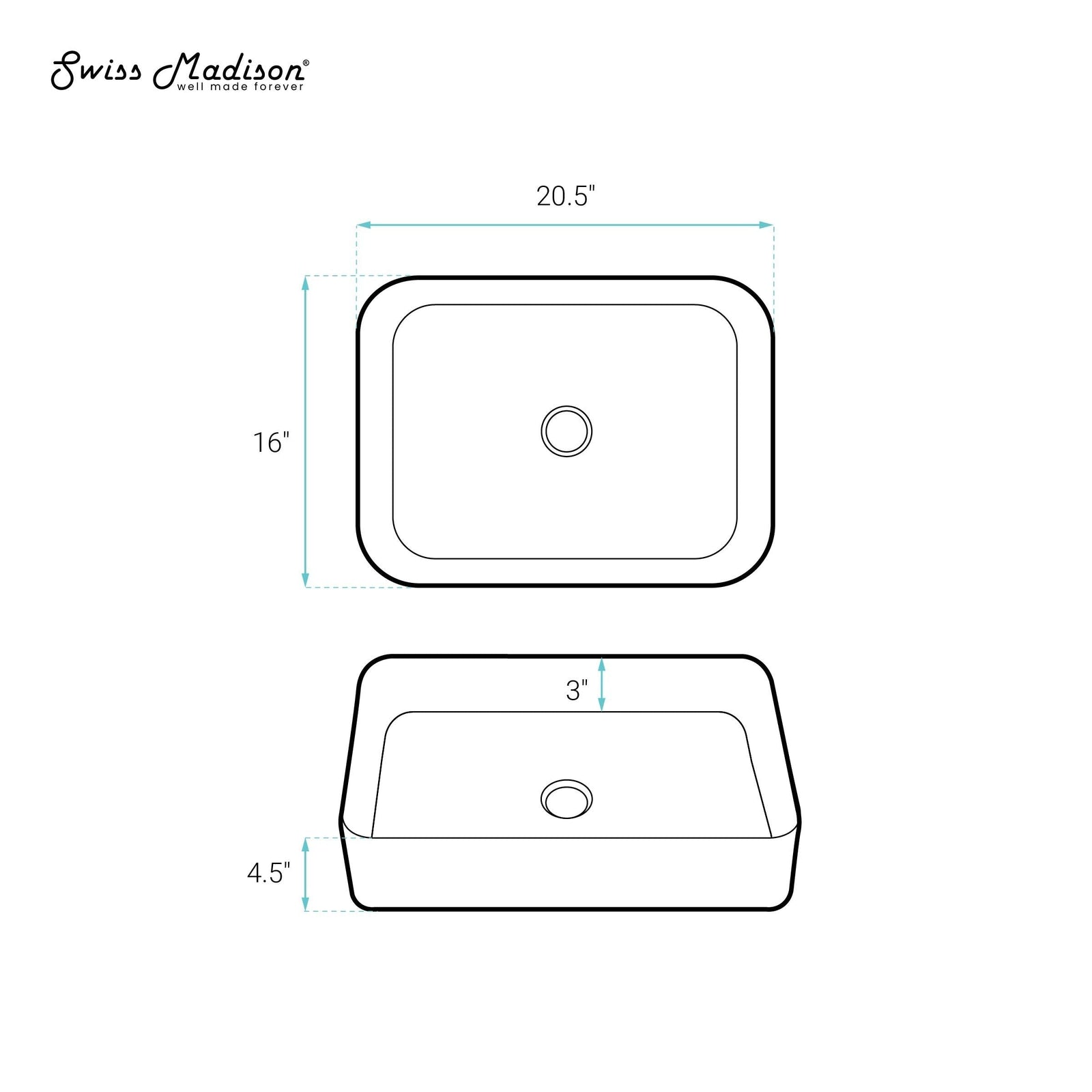Concorde Rectangle Ceramic Vessel Sink X0Q7 - product image 7