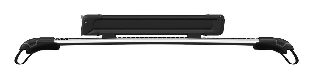 SnowPack Stainless Steel Roof Top Mount Ski/Snowboard Rack, Large, Black, 2-pc L3D0 - product image 1