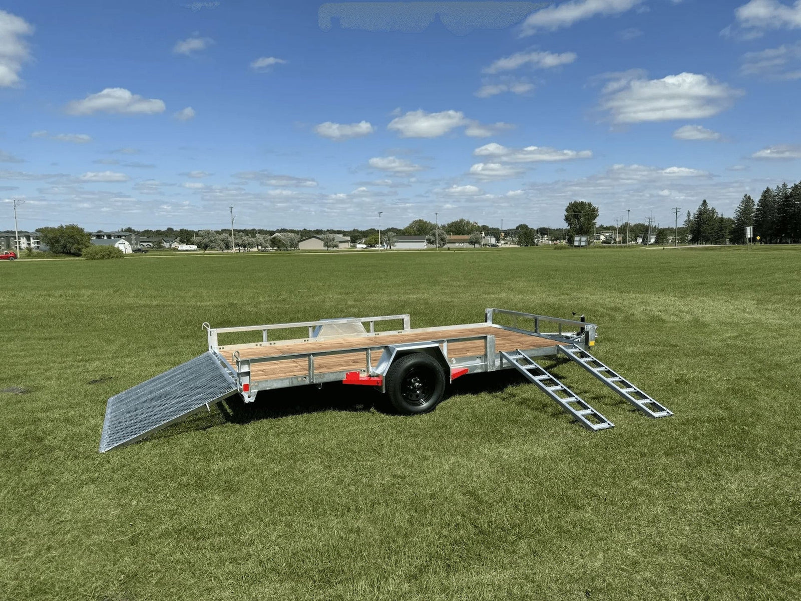83-in x 14-ft Utility Trailer with Gate & Side ATV Ramps, Galvanized S7P1 - product image 5