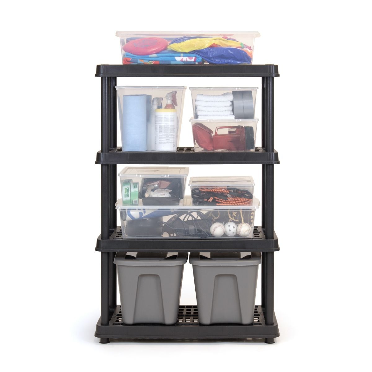 4-Shelf Resin/Plastic Storage Rack/Shelving Unit, 36 x 18 x 54-in D6P1 - product image 3