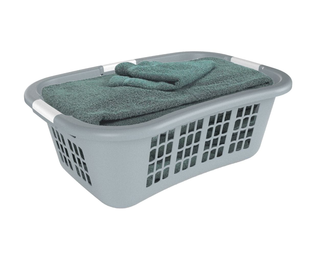 type A Hip Hugger Laundry Basket, 25.7 x 17.7 x 9.3-in, Grey C4D0 - product image 2