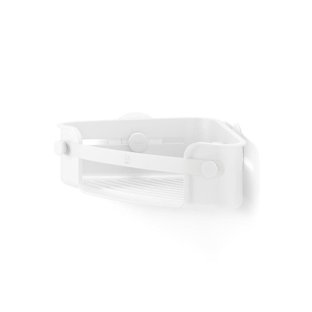 Flex Gel-Lock Rust-Resistant Corner Shower Caddy, with Hooks, White J7Q8 - product image 1