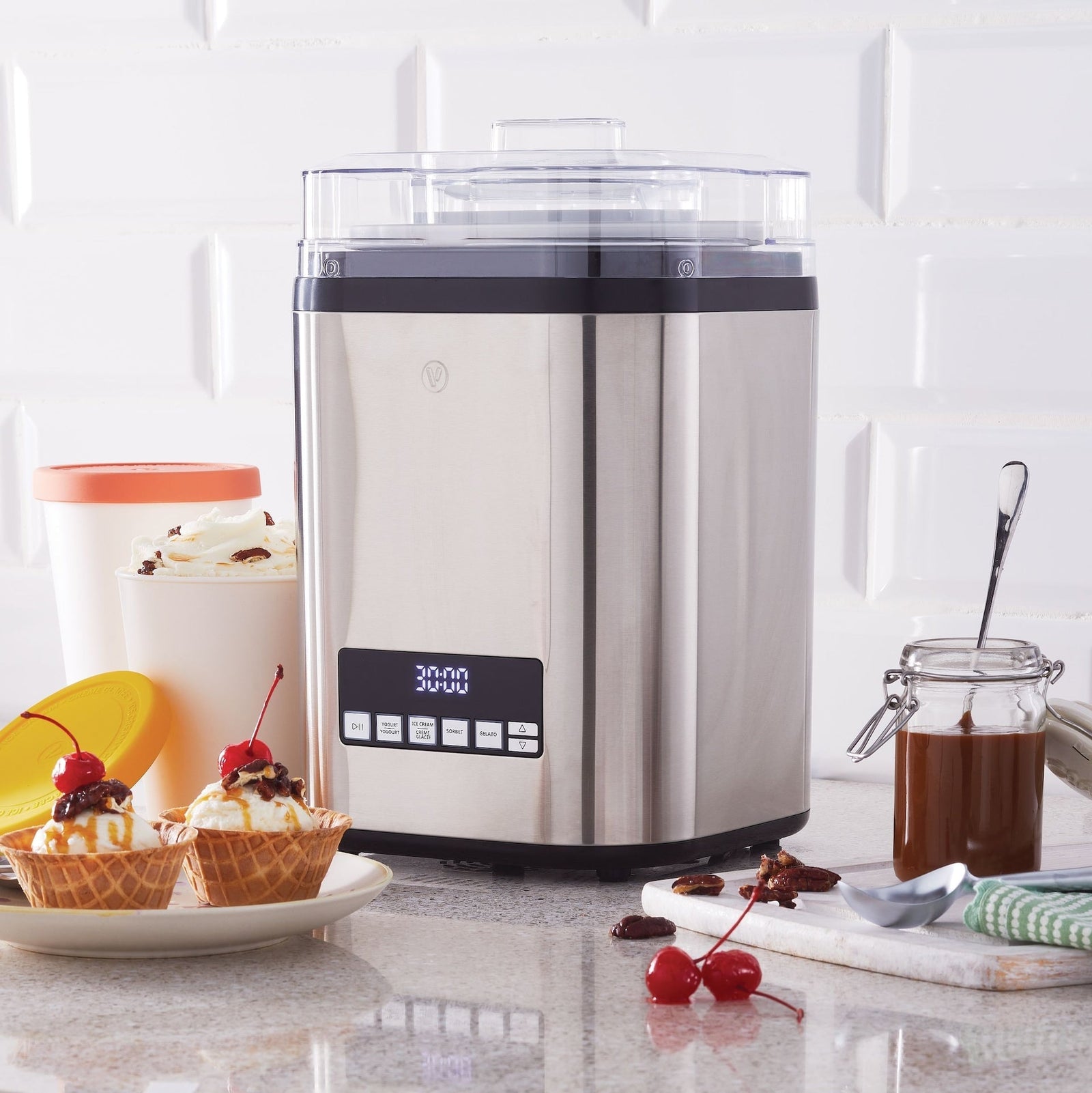 Digital Ice Cream Maker, 4-in-1 Ice Cream & Frozen Treat Maker, Stainless Steel, 1.9-L R2N4 - product image 6