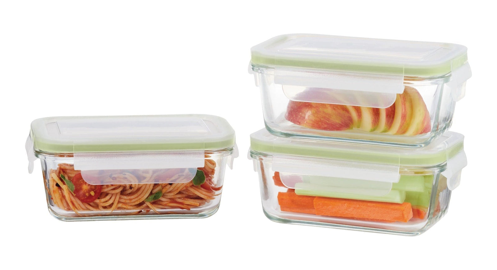 Glass Clip Leakproof Lid Food Storage Container, 485 mL, 3 Count I9C6 - product image 1
