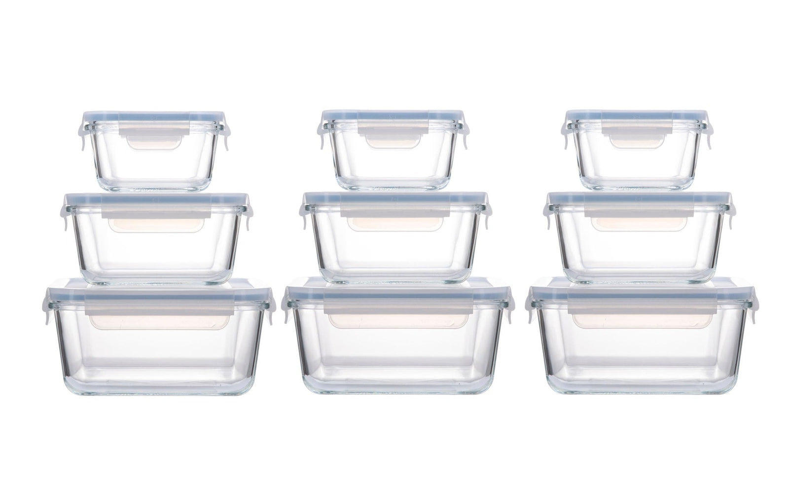 Square Glass Food Storage Container Set, 18-pc T6D9 - product image 1