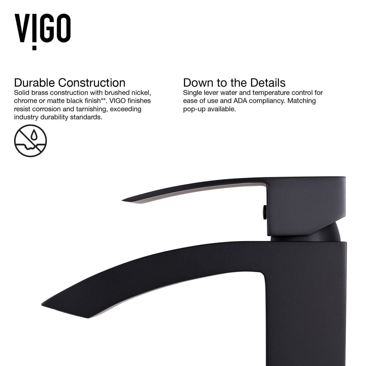 Duris Single Handle Vessel Sink Bathroom Faucet with Deck Plate, Matte Black C5V6 - product image 5