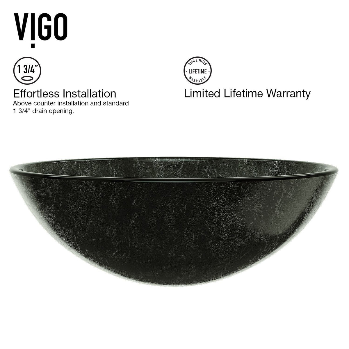 Glass Grey Onyx Bathroom Sink/Basin Set with Linus Faucet and Round Vessel R9E7 - product image 6