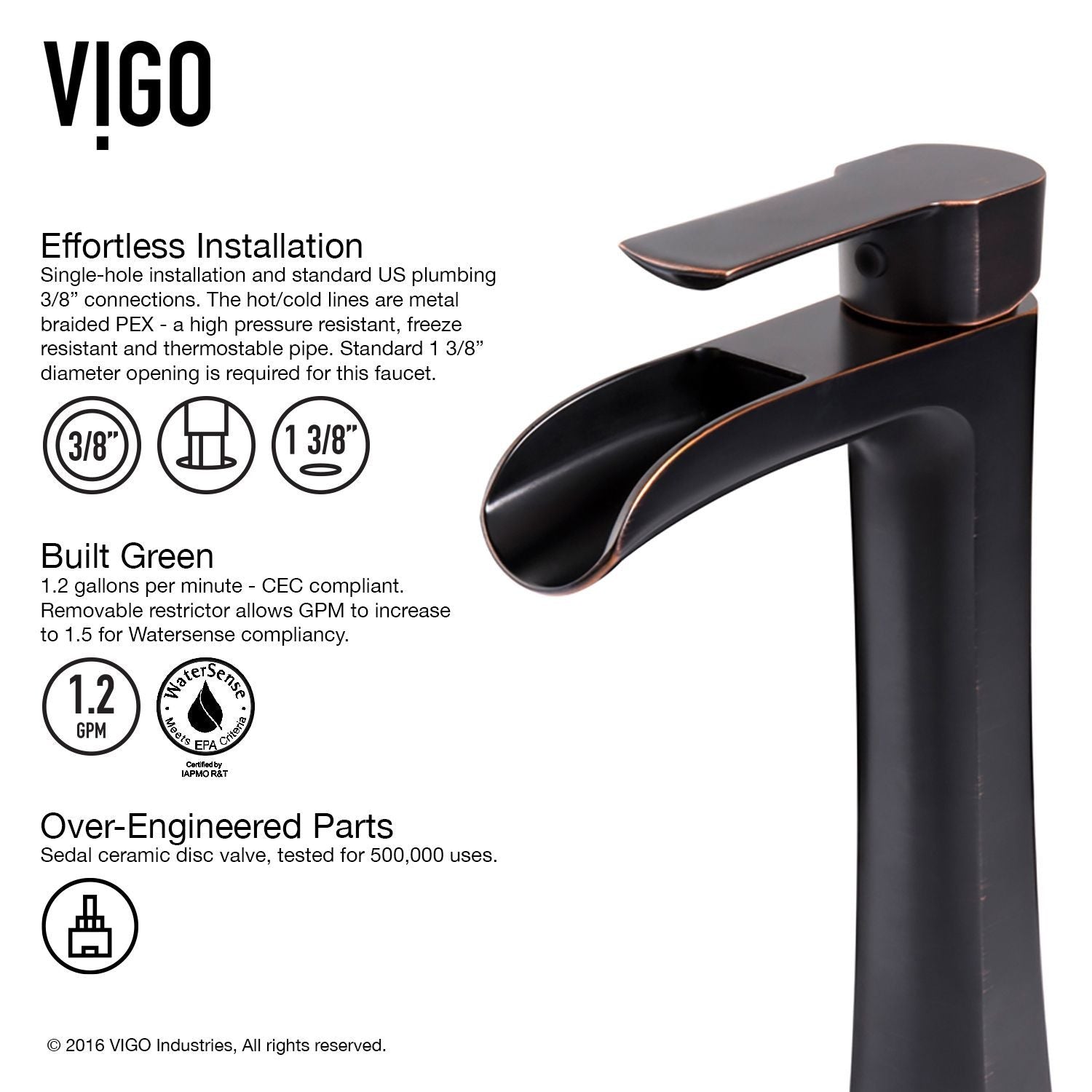 Russet Glass 18-in Red/Brown Bathroom Sink/Basin Set with Niko Faucet and Rectangular Vessel J0D2 - product image 3