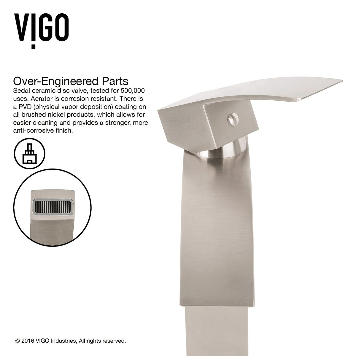 Satro Single Handle Single Hole Bathroom Sink Faucet, WaterSense Certified, Brushed Nickel O9X8 - product image 8