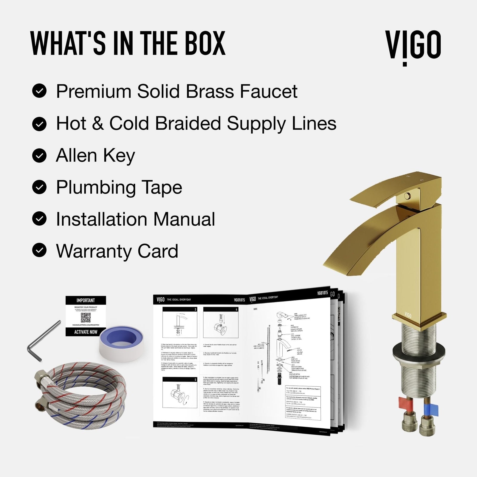 Satro Single Handle Single Hole Bathroom Sink Faucet, WaterSense Certified, Matte Gold Y5C9 - product image 8