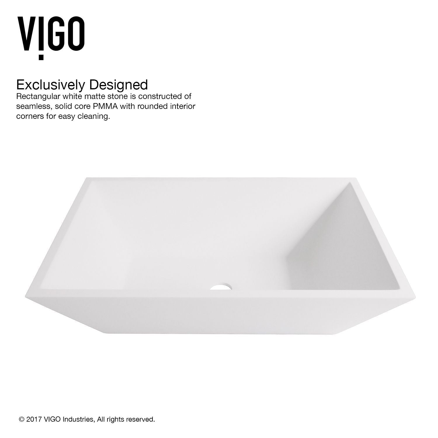 Vinca Matte Stone Vessel Bathroom Sink/Basin with Deep Bowl, White W2A5 - product image 3