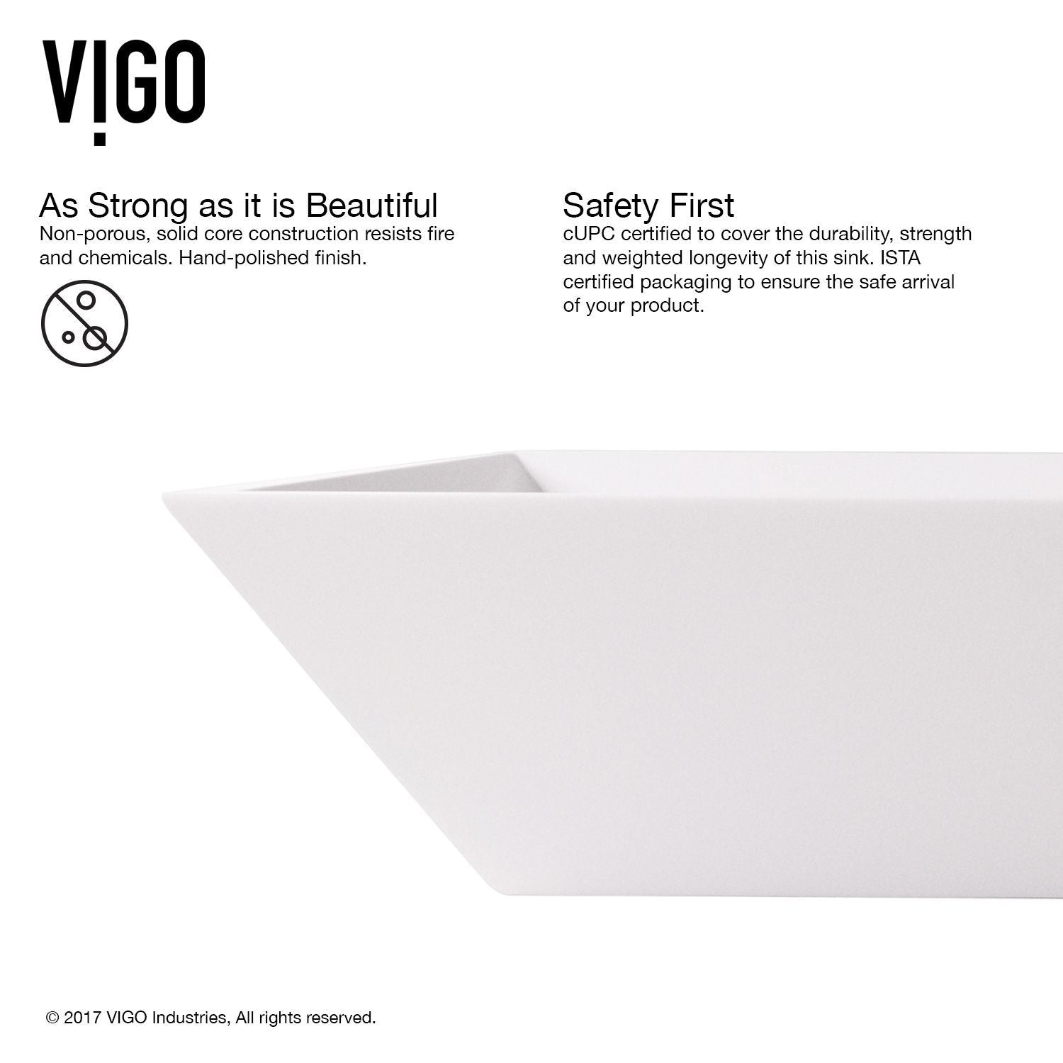 Vinca Matte Stone Vessel Bathroom Sink/Basin with Deep Bowl, White W2A5 - product image 4