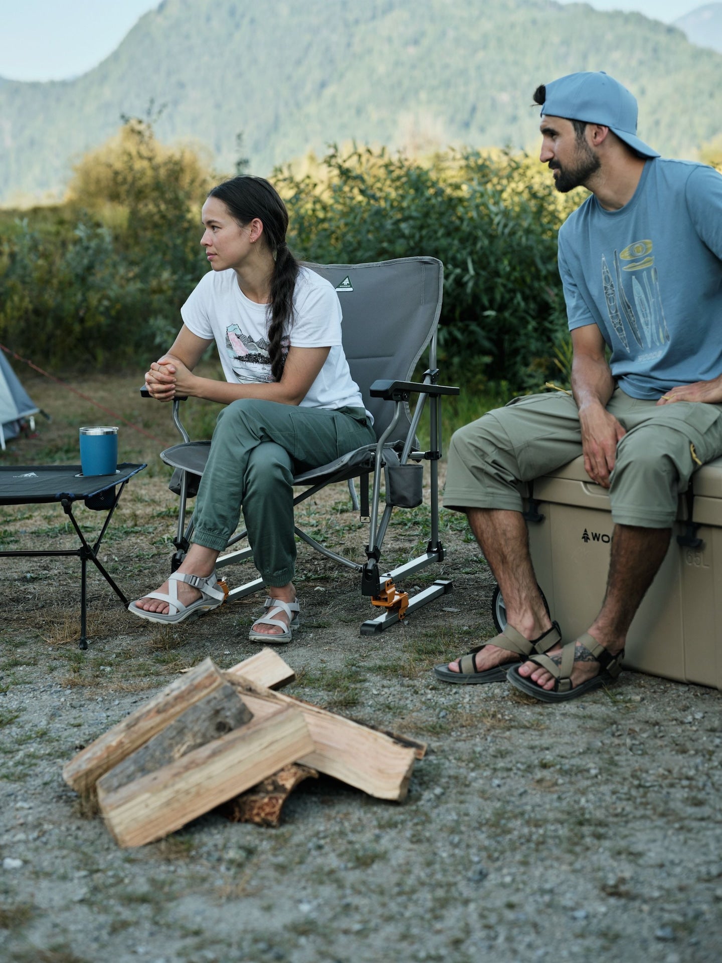 Bonavista Folding Camp Rocker Chair, Grey Z2C4 - product image 2