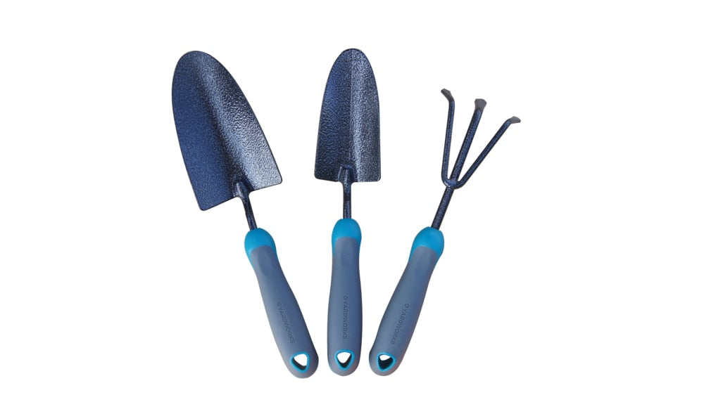 Carbon-Steel Garden Tool Set with Rubber Handles, Hammertone Finish, 3-pc F5T6 - product image 2