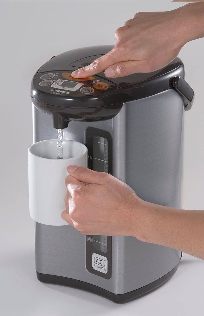 Electric Hot Water Boiler, Warmer & Dispenser, Black/Stainless Steel, 4-L A9U9 - product image 1