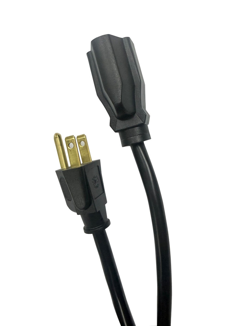 20' 16 Gauge 1-Tap Outdoor Extension Cord, Black E9N8