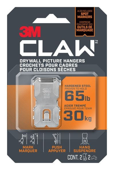 3M Claw DrywAll Picture Hangers, 65-lb Capacity P7F0 - product image 2