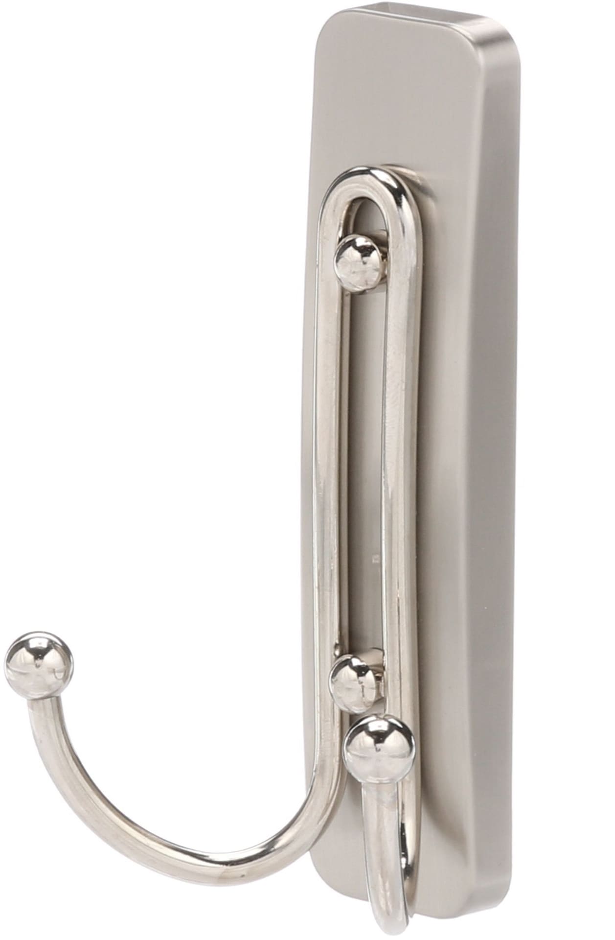 3M Command Large Bathroom Double Hook, Satin Nickel U9I3 - product image 1