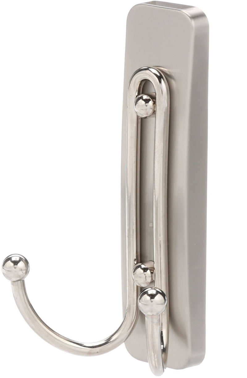 3M Command Large Bathroom Double Hook, Satin Nickel P9F9