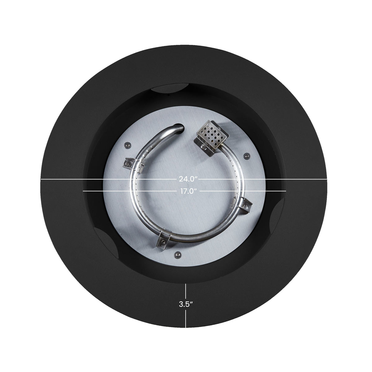 Steel Propane Fire Pit Hidden Tank in Black, 24-in P1H5 - product image 6