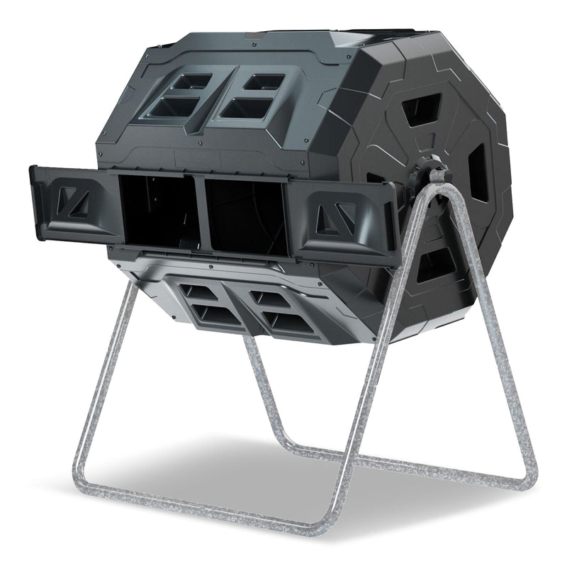 Tumbling Composter with Two Chambers W4B6