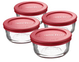 Glass Round Storage Containers with Lids, 4 Count U6Q7 - product image 1