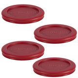 Plastic Lid Set, Red, 4-pc x 1-Cup D3A2 - product image 1