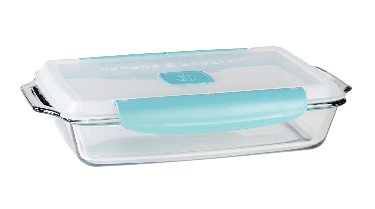 Rectangular Glass Bakeware Container with TrueLock Vented Locking Lid, 3-qt I7Q8 - product image 1