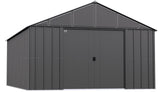 Classic 12x17-ft Charcoal Corrosion-Resistant Metal Shed D1M7 - product image 1