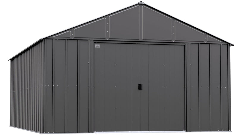 Classic 12x17-ft Charcoal Corrosion-Resistant Metal Shed D1M7