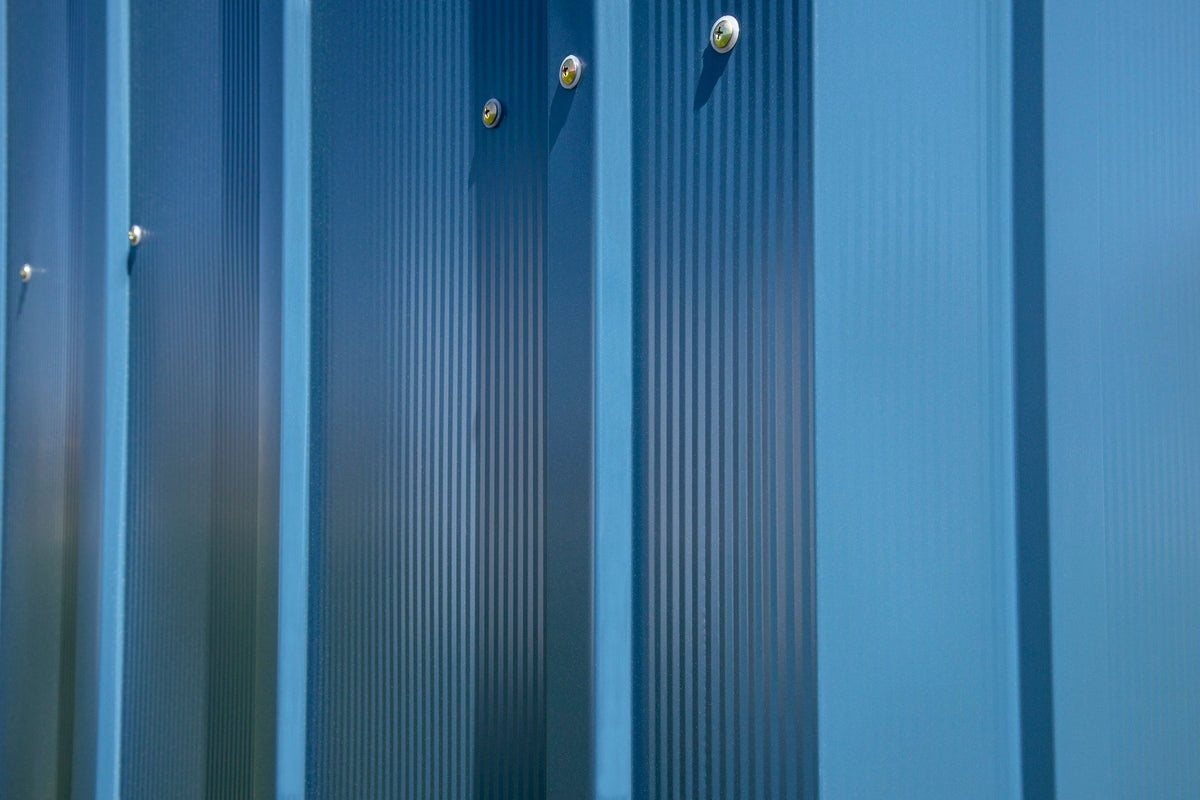 Classic 14x14-ft Blue Grey Corrosion-Resistant Steel Shed N2D8 - product image 8