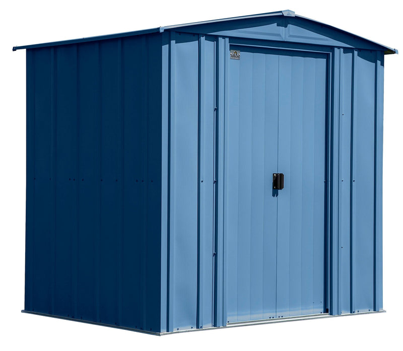 Classic Galvanized Steel Storage Shed, Blue Grey, 6-ft x 5-ft Q8A5