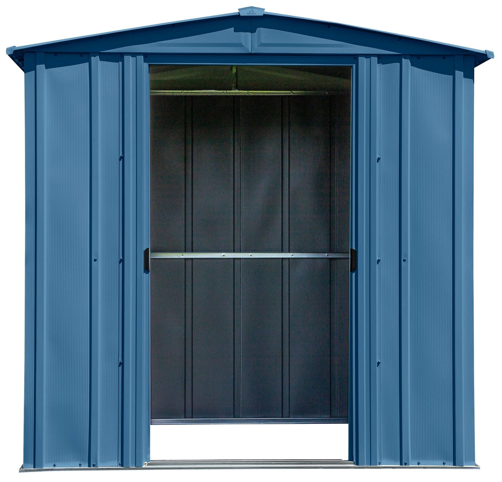 Classic Galvanized Steel Storage Shed, Blue Grey, 6-ft x 5-ft Q8A5 - product image 5