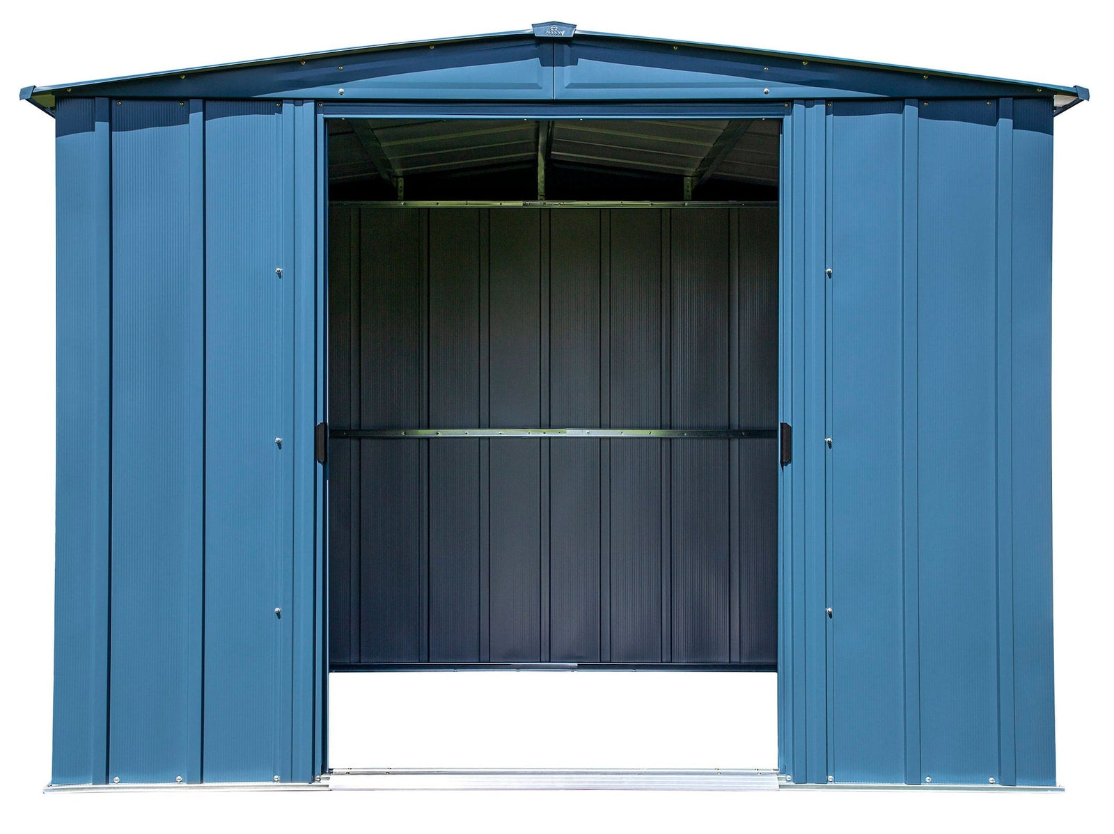 Classic Galvanized Steel Storage Shed, Blue Grey, 8-ft x 6-ft L7W7 - product image 4