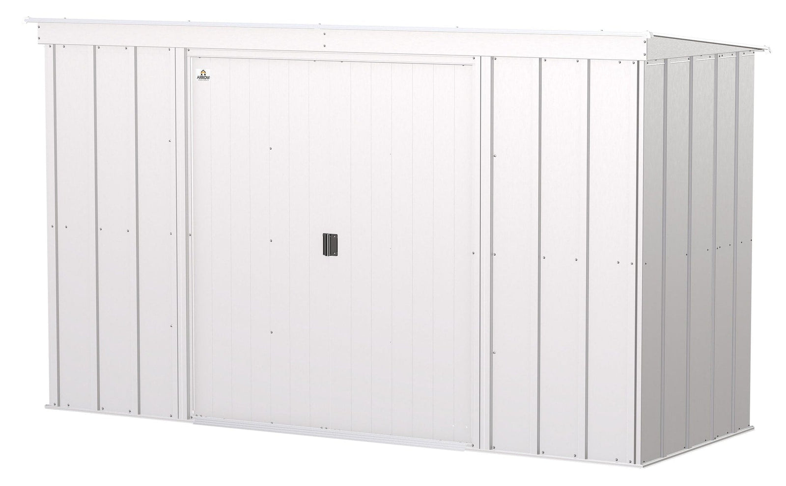 Classic Galvanized Steel Storage Shed, Flute Grey, 10-ft x 4-ft E6H9 - product image 1