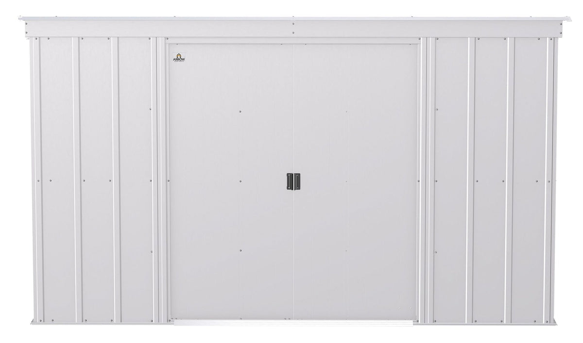 Classic Galvanized Steel Storage Shed, Flute Grey, 10-ft x 4-ft O2N2 - product image 3