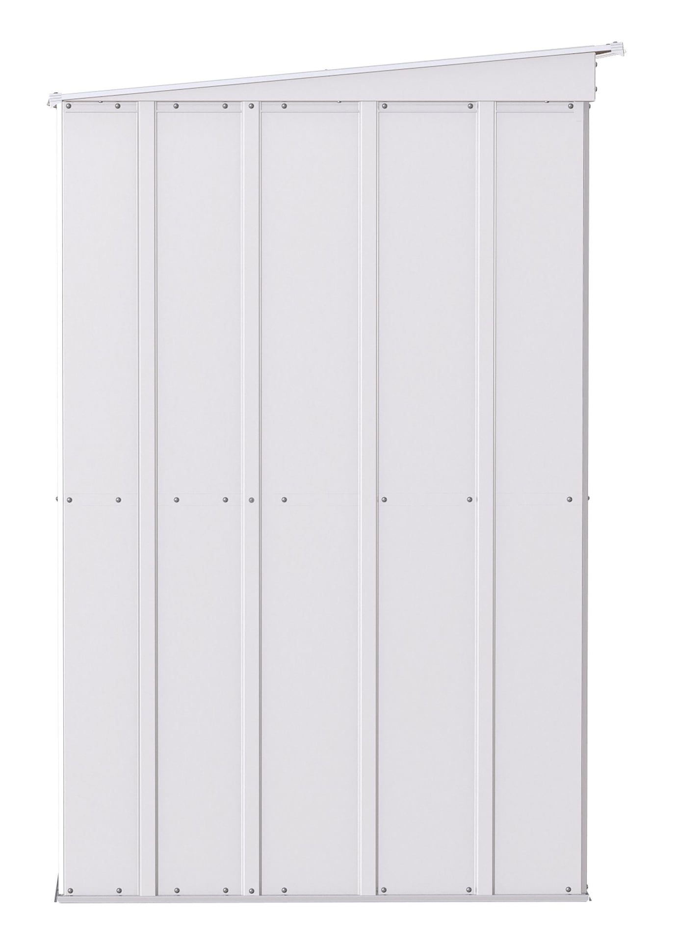 Classic Galvanized Steel Storage Shed, Flute Grey, 10-ft x 4-ft E6H9 - product image 4