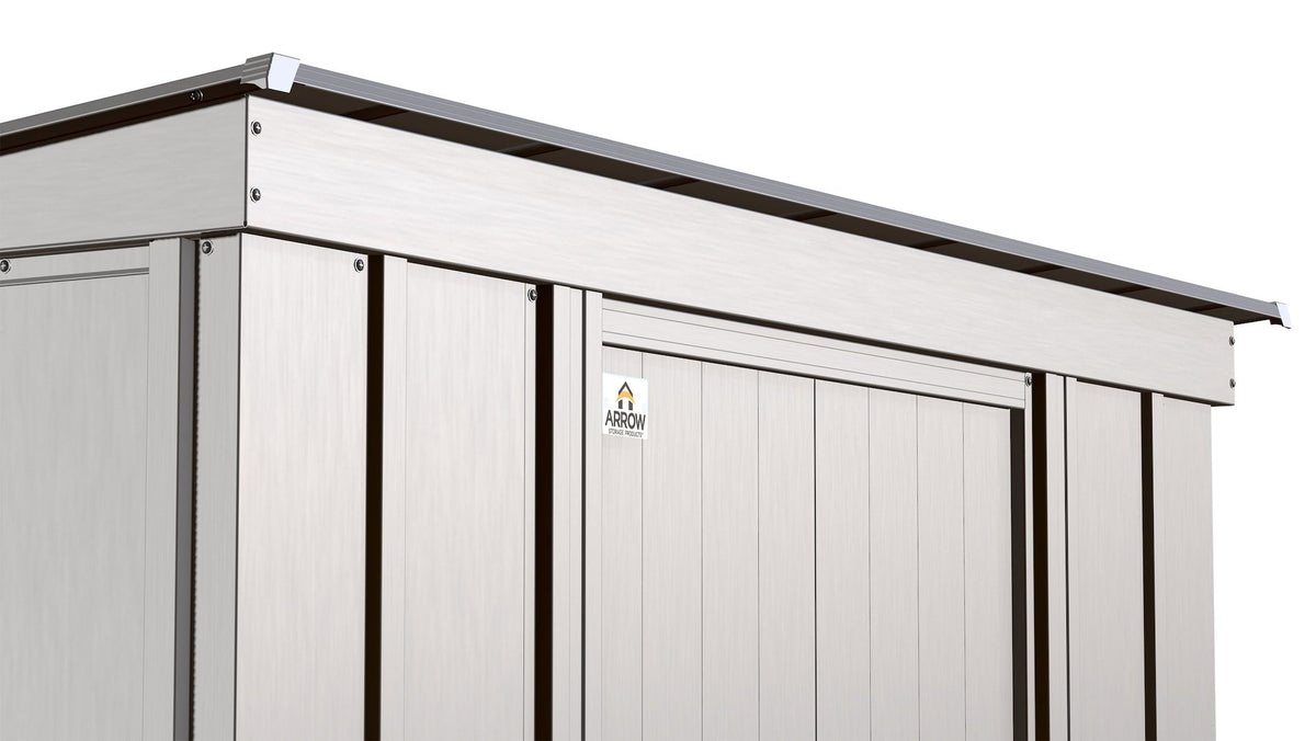Classic Galvanized Steel Storage Shed, Flute Grey, 10-ft x 4-ft E6H9 - product image 7
