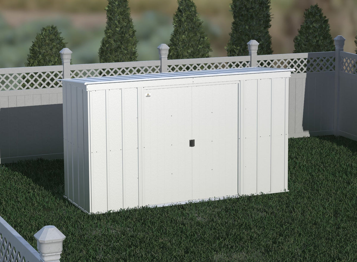 Classic Galvanized Steel Storage Shed, Flute Grey, 10-ft x 4-ft E6H9 - product image 8