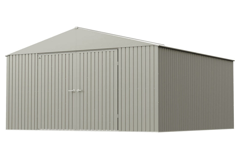 Elite 14x14-ft Cool Grey Corrosion-Resistant Steel Storage Shed P0E6