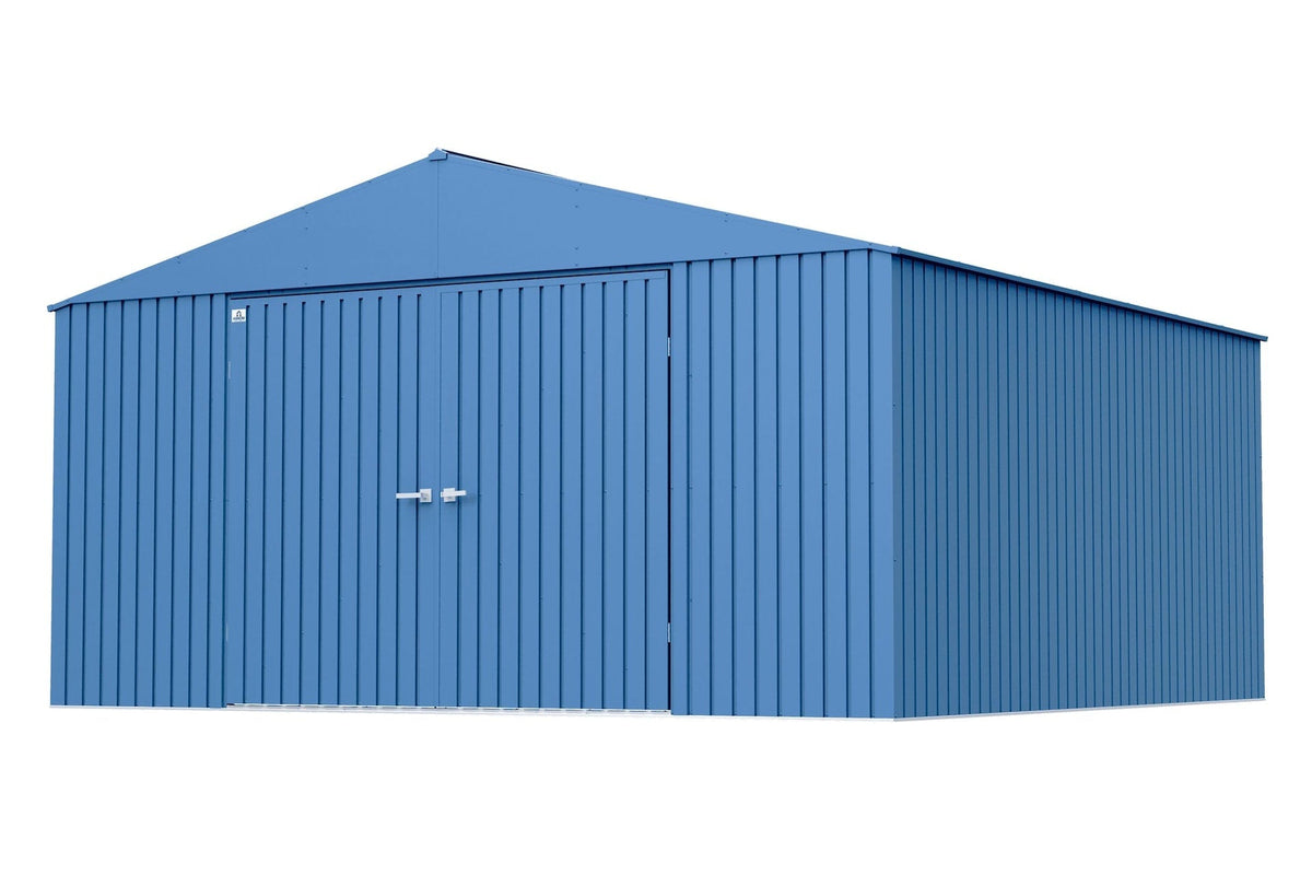 Elite 14x14-ft Corrosion-Resistant Blue Grey Steel Shed F7S9 - product image 2