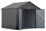 EZEE Galvanized Steel Storage Shed, Charcoal, 10-ft x 8-ft Q3R0 - product image 4