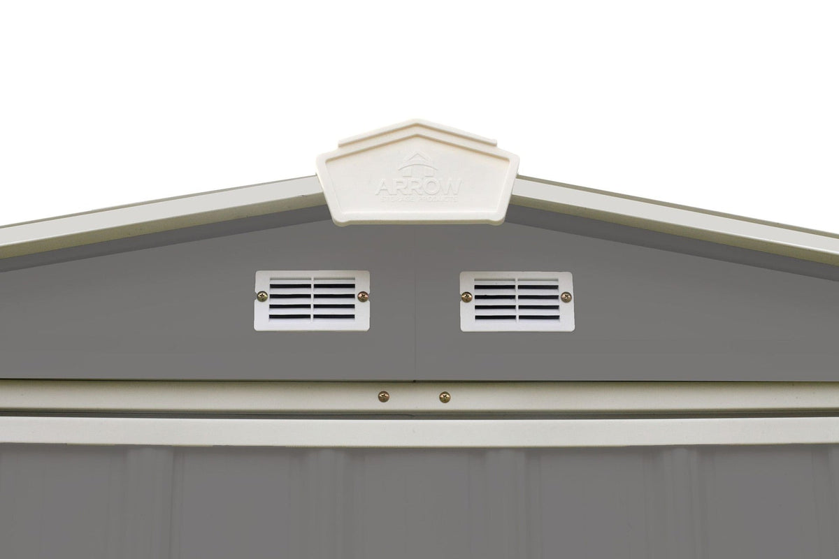 EZEE Galvanized Steel Storage Shed with Low Gable Roof, Charcoal/Cream, 6-ft x 5-ft Q2U5 - product image 3