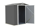 EZEE Galvanized Steel Storage Shed with Low Gable Roof, Charcoal/Cream, 6-ft x 5-ft Q2U5 - product image 4