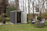 EZEE Galvanized Steel Storage Shed with Low Gable Roof, Charcoal/Cream, 6-ft x 5-ft Q2U5 - product image 7