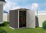 EZEE Galvanized Steel Storage Shed with Low Gable Roof, Charcoal/Cream, 6-ft x 5-ft Q2U5 - product image 8