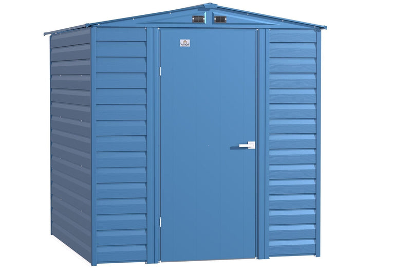 Select Galvanized Steel Storage Shed, Blue Grey, 6-ft x 7-ft J6G9
