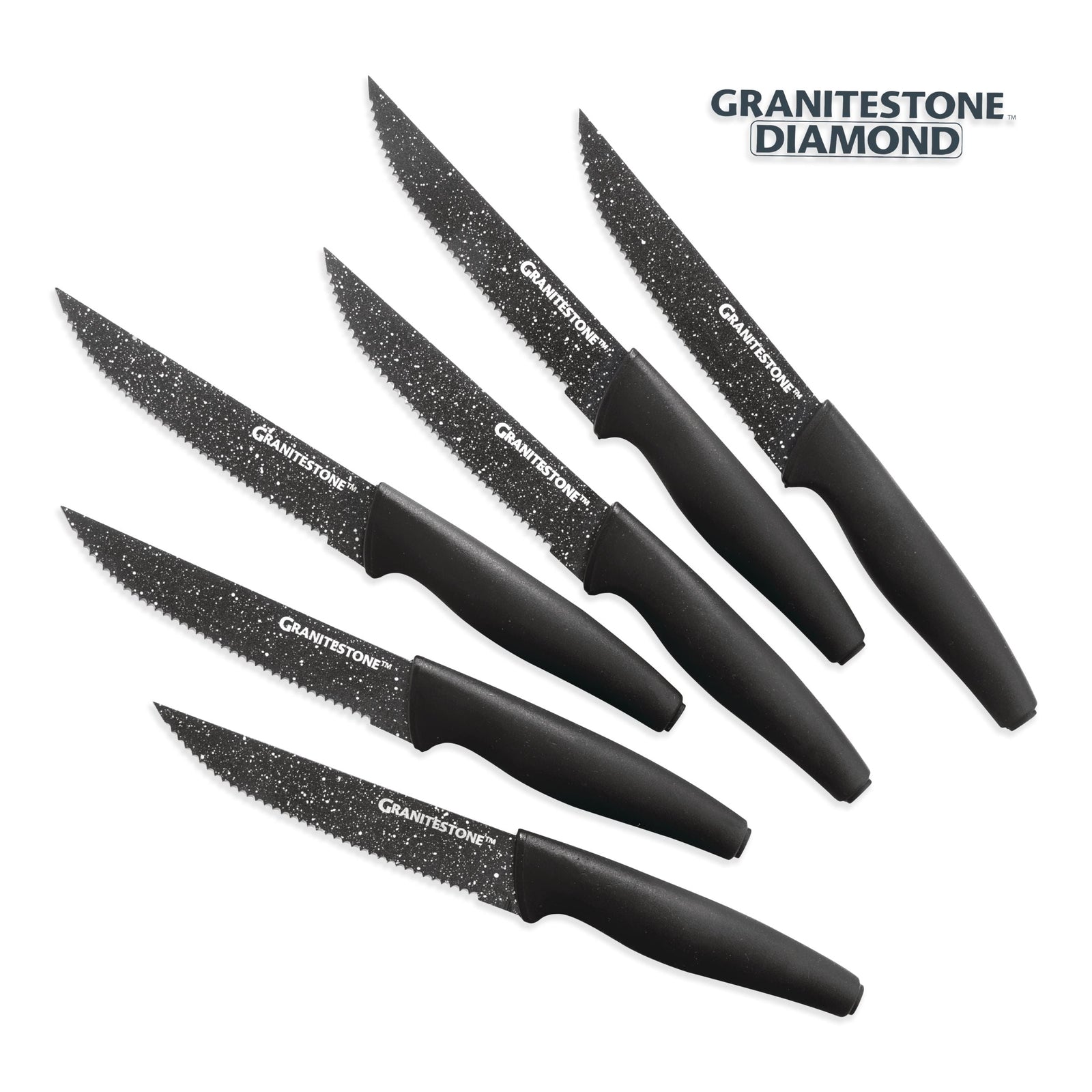 Granitestone’s Steak Knife Set, Stainless Steel, 6-pc N9Z5 - product image 1
