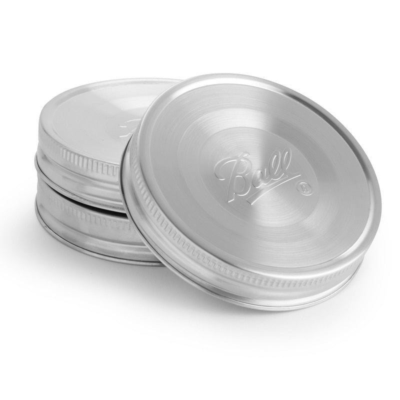 BALL Wide Mouth Stainless Steel Lids, Rust-Resistant, 3-pk S2C0